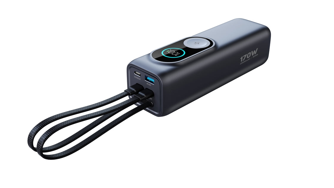 Laptop Power Bank, 25,000mAh Portable Charger with Triple 100W USB-C Ports